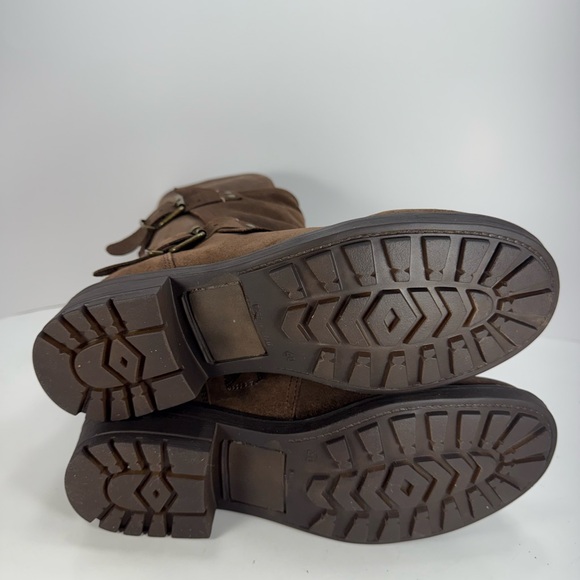 NIB - Musse & Cloud Women's Suede High-Low Moto Boots with Burnout Detail - 9 - Picture 7 of 9